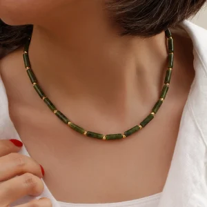 گردنبند توکا با گوی البرنادو آبکاری طلا